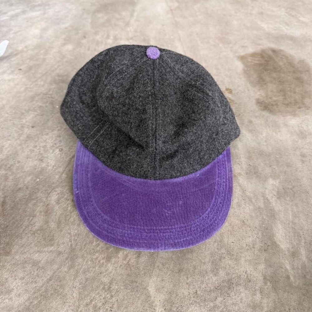 Unbranded Men's Grey and Purple Hat